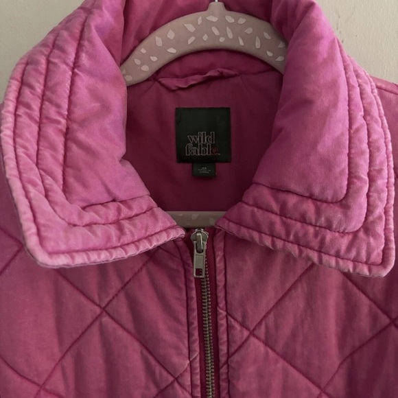 WILD FABEL HOT PINK  COAT QUILTED COTTON WOMENS 38 CHEST RIBBED SLEEVE & BOTTOM - Picture 4 of 14